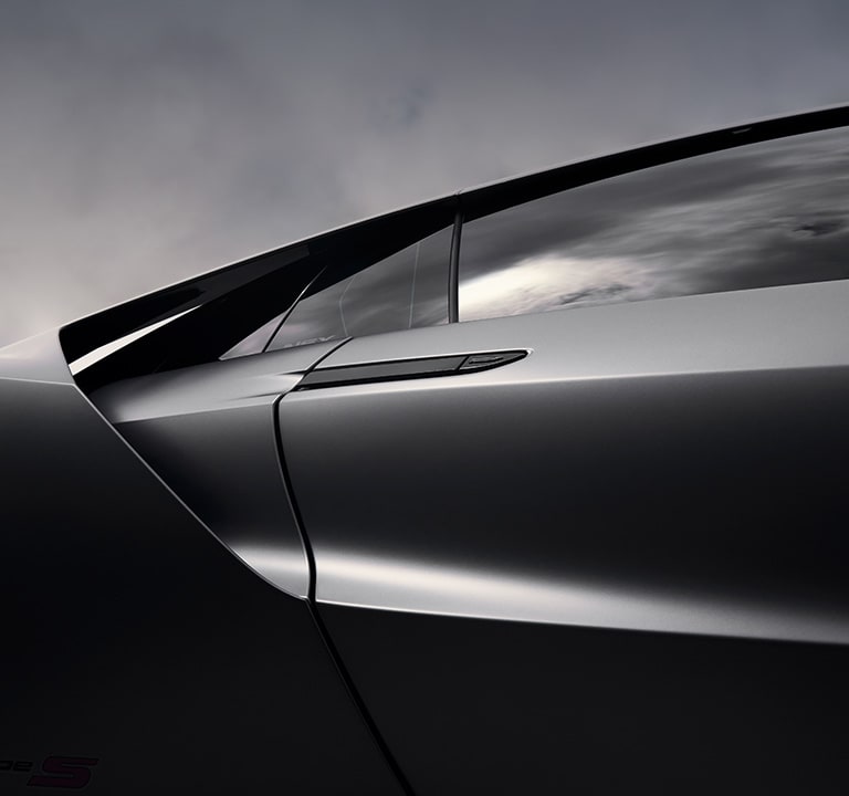 Acura 2022 NSX Type S in Gotham Gray Matte door close up